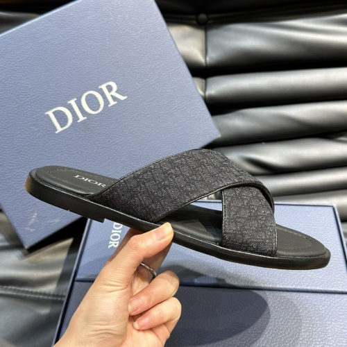 Replica Christian Dior Slippers For Men #1220360 $56.00 USD for Wholesale