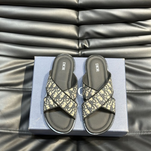 Wholesale Christian Dior Slippers For Men #1220364 $56.00 USD, Wholesale Quality Replica Christian Dior Slippers