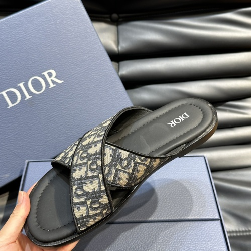 Replica Christian Dior Slippers For Men #1220364 $56.00 USD for Wholesale