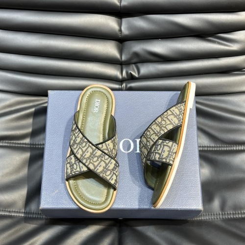 Replica Christian Dior Slippers For Men #1220366 $56.00 USD for Wholesale