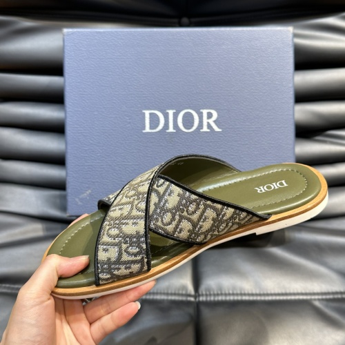 Replica Christian Dior Slippers For Men #1220366 $56.00 USD for Wholesale