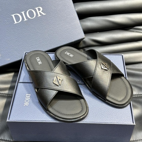 Replica Christian Dior Slippers For Men #1220367 $56.00 USD for Wholesale