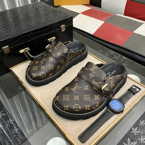 Wholesale Louis Vuitton Slippers For Men #1220493 $72.00 USD, Wholesale Quality Replica Louis Vuitton Slippers