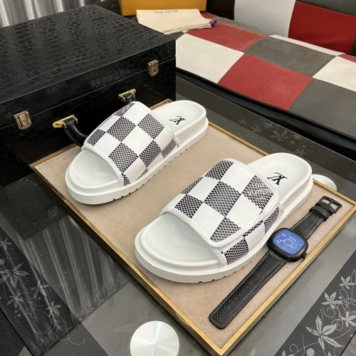 Wholesale Louis Vuitton Slippers For Men #1220498 $56.00 USD, Wholesale Quality Replica Louis Vuitton Slippers