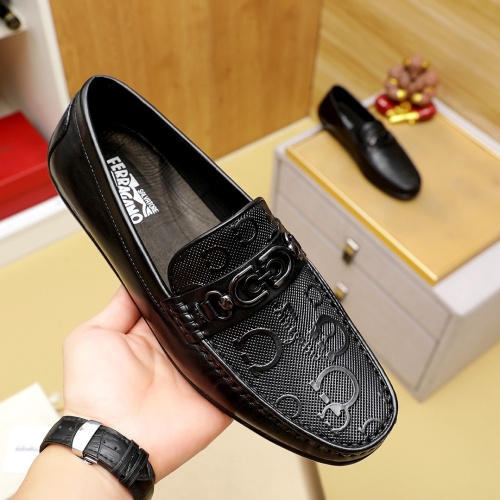 Replica Salvatore Ferragamo Leather Shoes For Men #1220604 $76.00 USD for Wholesale