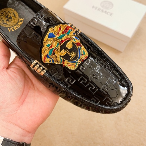 Replica Versace Leather Shoes For Men #1220613 $68.00 USD for Wholesale