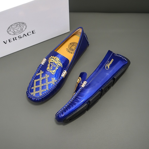 Wholesale Versace Leather Shoes For Men #1220618 $68.00 USD, Wholesale Quality Replica Versace Leather Shoes