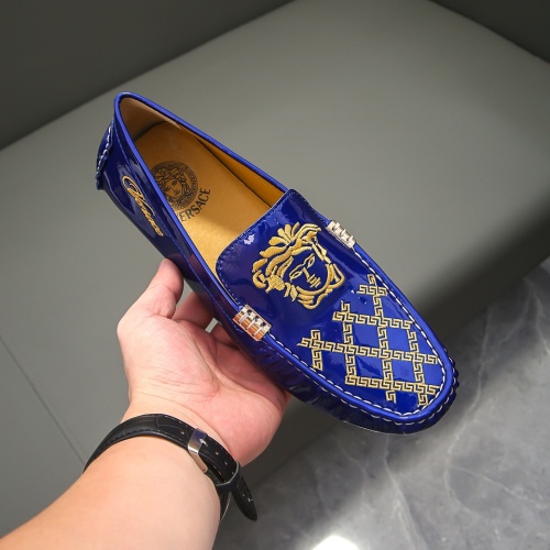 Replica Versace Leather Shoes For Men #1220618 $68.00 USD for Wholesale