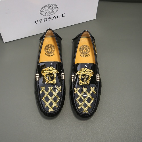 Replica Versace Leather Shoes For Men #1220619 $68.00 USD for Wholesale