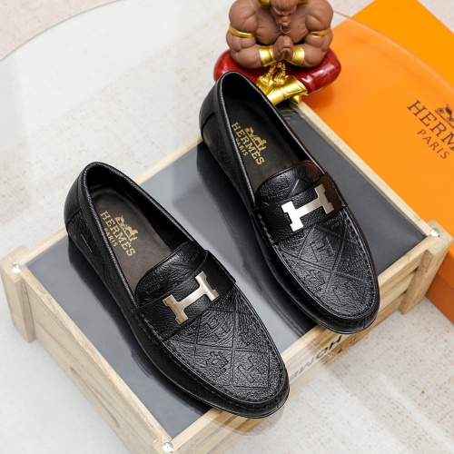 Wholesale Hermes Leather Shoes For Men #1220629 $68.00 USD, Wholesale Quality Replica Hermes Leather Shoes