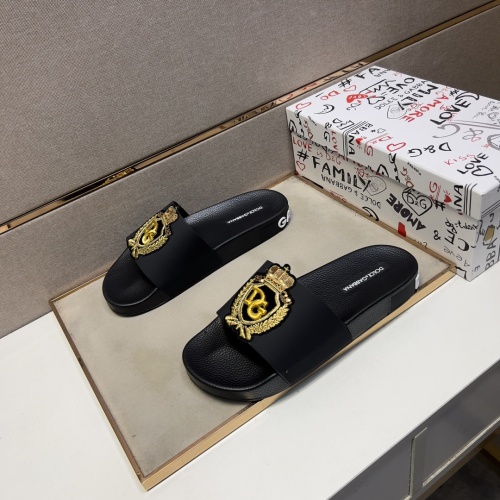 Wholesale Dolce &amp; Gabbana D&amp;G Slippers For Men #1220677 $48.00 USD, Wholesale Quality Replica Dolce &amp; Gabbana D&amp;G Slippers