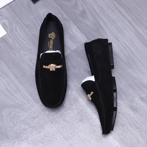 Wholesale Versace Leather Shoes For Men #1220832 $68.00 USD, Wholesale Quality Replica Versace Leather Shoes