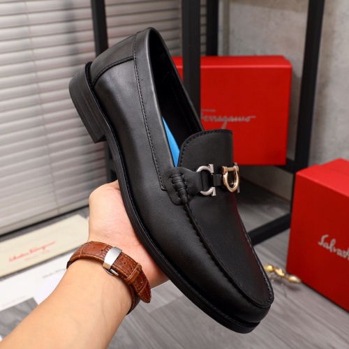 Replica Salvatore Ferragamo Leather Shoes For Men #1220904 $85.00 USD for Wholesale