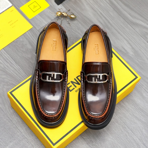 Wholesale Fendi Leather Shoes For Men #1220970 $96.00 USD, Wholesale Quality Replica Fendi Leather Shoes