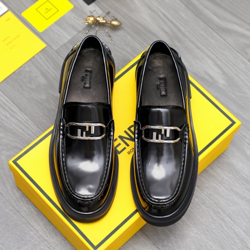 Wholesale Fendi Leather Shoes For Men #1220971 $96.00 USD, Wholesale Quality Replica Fendi Leather Shoes