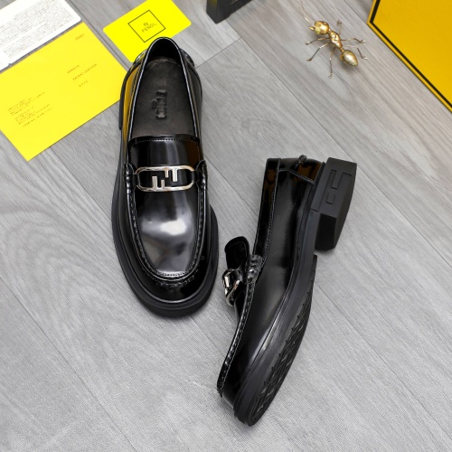 Replica Fendi Leather Shoes For Men #1220971 $96.00 USD for Wholesale