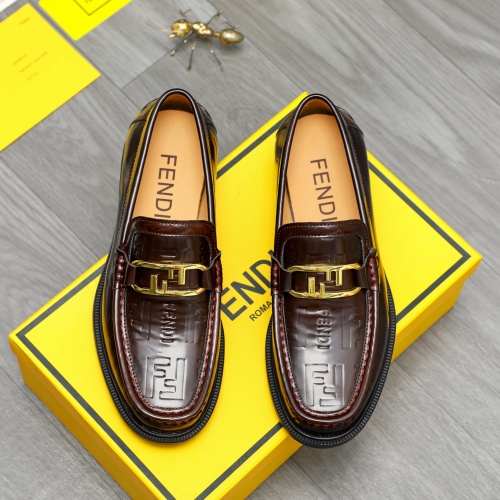 Wholesale Fendi Leather Shoes For Men #1220973 $82.00 USD, Wholesale Quality Replica Fendi Leather Shoes