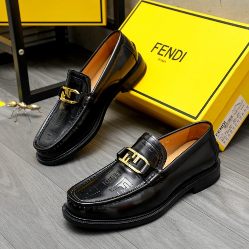 Replica Fendi Leather Shoes For Men #1220974 $82.00 USD for Wholesale