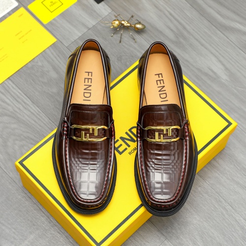 Wholesale Fendi Leather Shoes For Men #1220975 $82.00 USD, Wholesale Quality Replica Fendi Leather Shoes