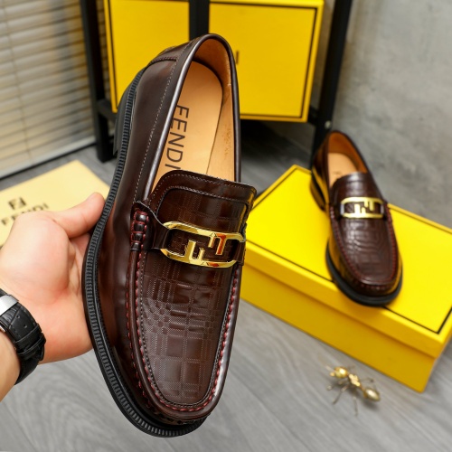 Replica Fendi Leather Shoes For Men #1220975 $82.00 USD for Wholesale