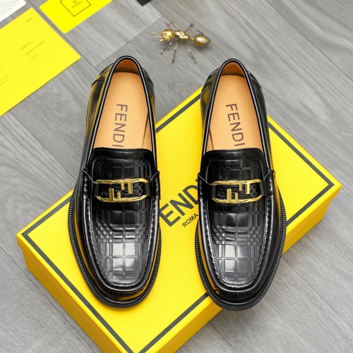 Wholesale Fendi Leather Shoes For Men #1220976 $82.00 USD, Wholesale Quality Replica Fendi Leather Shoes