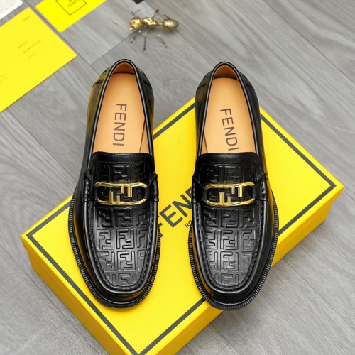 Wholesale Fendi Leather Shoes For Men #1220977 $82.00 USD, Wholesale Quality Replica Fendi Leather Shoes