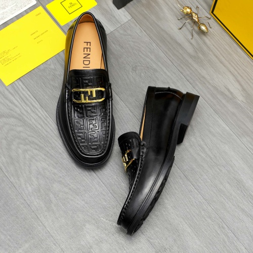 Replica Fendi Leather Shoes For Men #1220977 $82.00 USD for Wholesale