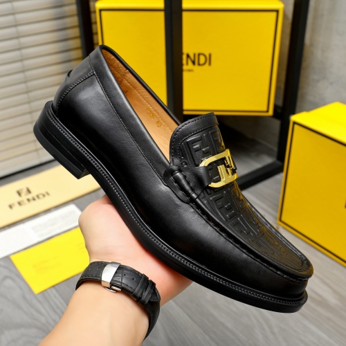 Replica Fendi Leather Shoes For Men #1220977 $82.00 USD for Wholesale