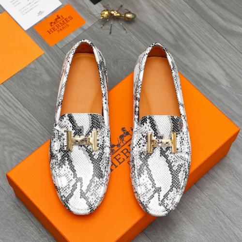 Wholesale Hermes Leather Shoes For Men #1220980 $68.00 USD, Wholesale Quality Replica Hermes Leather Shoes