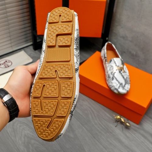 Replica Hermes Leather Shoes For Men #1220980 $68.00 USD for Wholesale