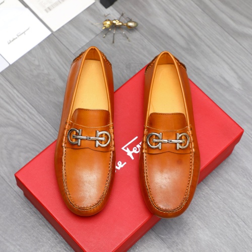 Wholesale Salvatore Ferragamo Leather Shoes For Men #1220981 $76.00 USD, Wholesale Quality Replica Salvatore Ferragamo Leather Shoes