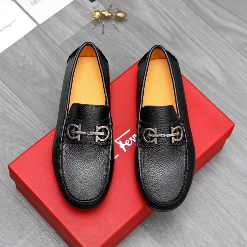 Wholesale Salvatore Ferragamo Leather Shoes For Men #1220984 $76.00 USD, Wholesale Quality Replica Salvatore Ferragamo Leather Shoes