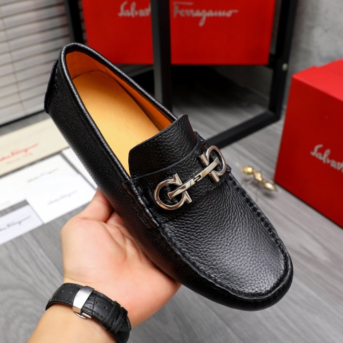 Replica Salvatore Ferragamo Leather Shoes For Men #1220984 $76.00 USD for Wholesale