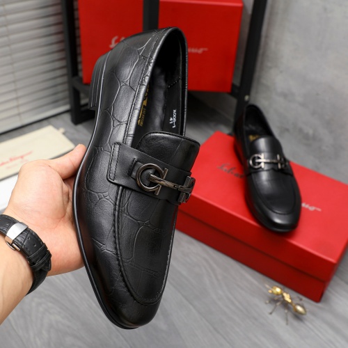 Replica Salvatore Ferragamo Leather Shoes For Men #1220997 $80.00 USD for Wholesale