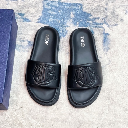 Replica Christian Dior Slippers For Men #1221158 $56.00 USD for Wholesale