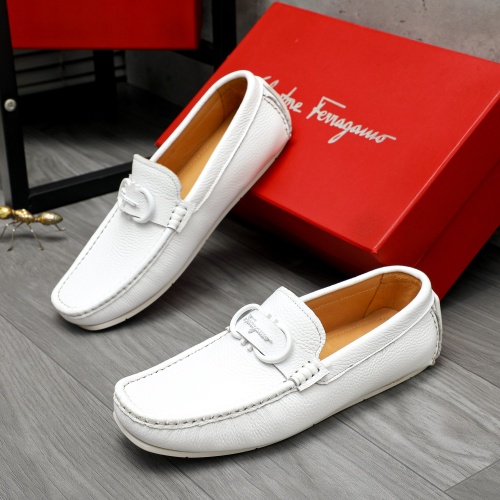 Wholesale Salvatore Ferragamo Leather Shoes For Men #1221159 $82.00 USD, Wholesale Quality Replica Salvatore Ferragamo Leather Shoes