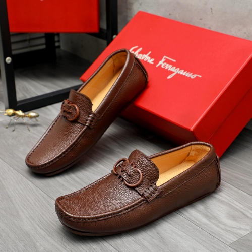 Wholesale Salvatore Ferragamo Leather Shoes For Men #1221161 $82.00 USD, Wholesale Quality Replica Salvatore Ferragamo Leather Shoes