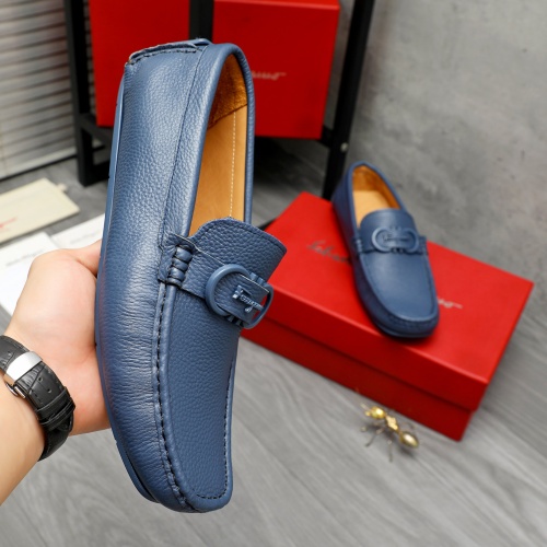 Replica Salvatore Ferragamo Leather Shoes For Men #1221162 $82.00 USD for Wholesale