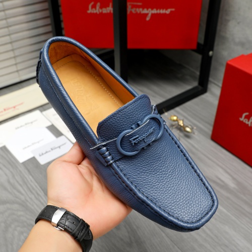 Replica Salvatore Ferragamo Leather Shoes For Men #1221162 $82.00 USD for Wholesale