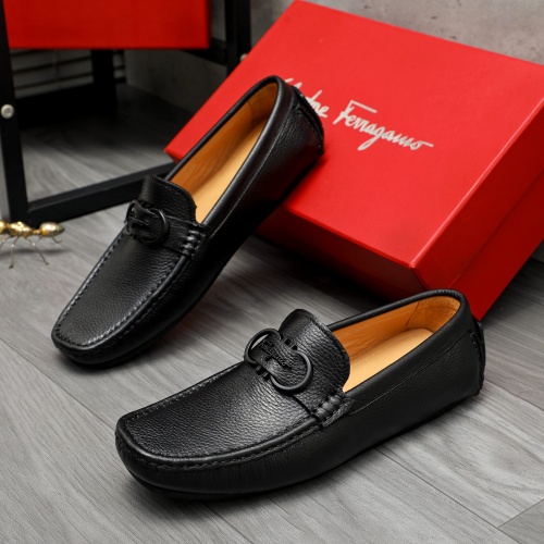 Wholesale Salvatore Ferragamo Leather Shoes For Men #1221163 $82.00 USD, Wholesale Quality Replica Salvatore Ferragamo Leather Shoes