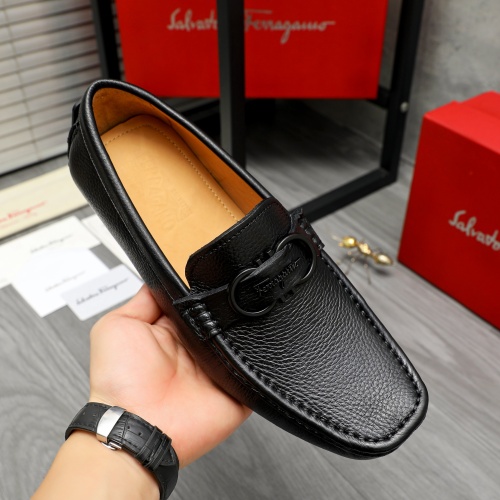 Replica Salvatore Ferragamo Leather Shoes For Men #1221163 $82.00 USD for Wholesale