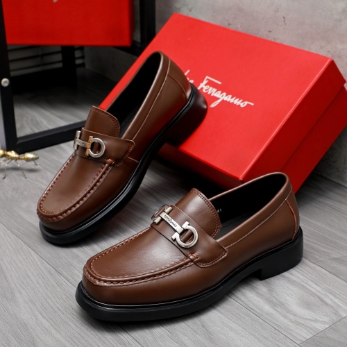 Wholesale Salvatore Ferragamo Leather Shoes For Men #1221272 $92.00 USD, Wholesale Quality Replica Salvatore Ferragamo Leather Shoes