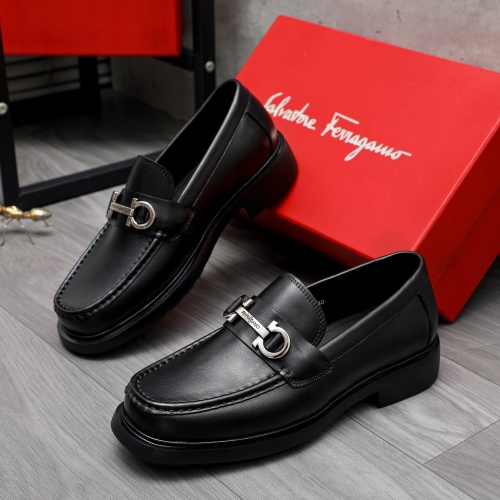 Wholesale Salvatore Ferragamo Leather Shoes For Men #1221273 $92.00 USD, Wholesale Quality Replica Salvatore Ferragamo Leather Shoes