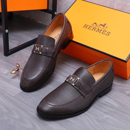 Wholesale Hermes Leather Shoes For Men #1221278 $80.00 USD, Wholesale Quality Replica Hermes Leather Shoes