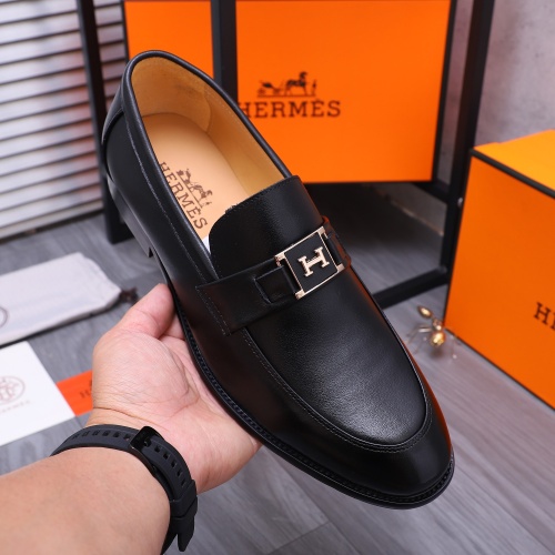 Replica Hermes Leather Shoes For Men #1221282 $80.00 USD for Wholesale