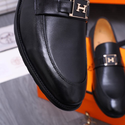 Replica Hermes Leather Shoes For Men #1221282 $80.00 USD for Wholesale