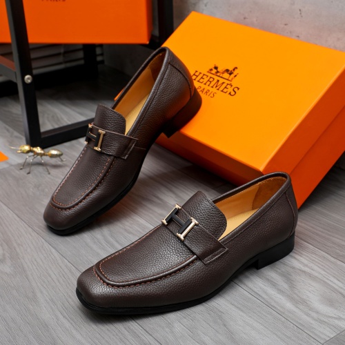 Wholesale Hermes Leather Shoes For Men #1221287 $82.00 USD, Wholesale Quality Replica Hermes Leather Shoes