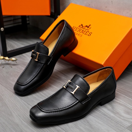 Wholesale Hermes Leather Shoes For Men #1221288 $82.00 USD, Wholesale Quality Replica Hermes Leather Shoes