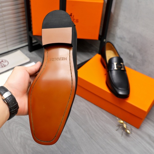 Replica Hermes Leather Shoes For Men #1221288 $82.00 USD for Wholesale