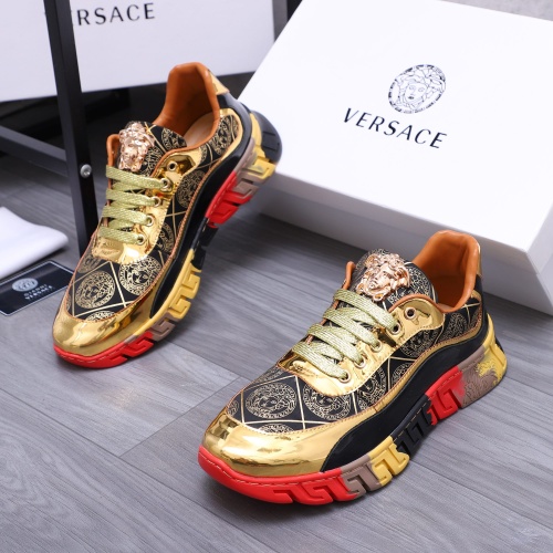 Wholesale Versace Casual Shoes For Men #1221313 $72.00 USD, Wholesale Quality Replica Versace Casual Shoes